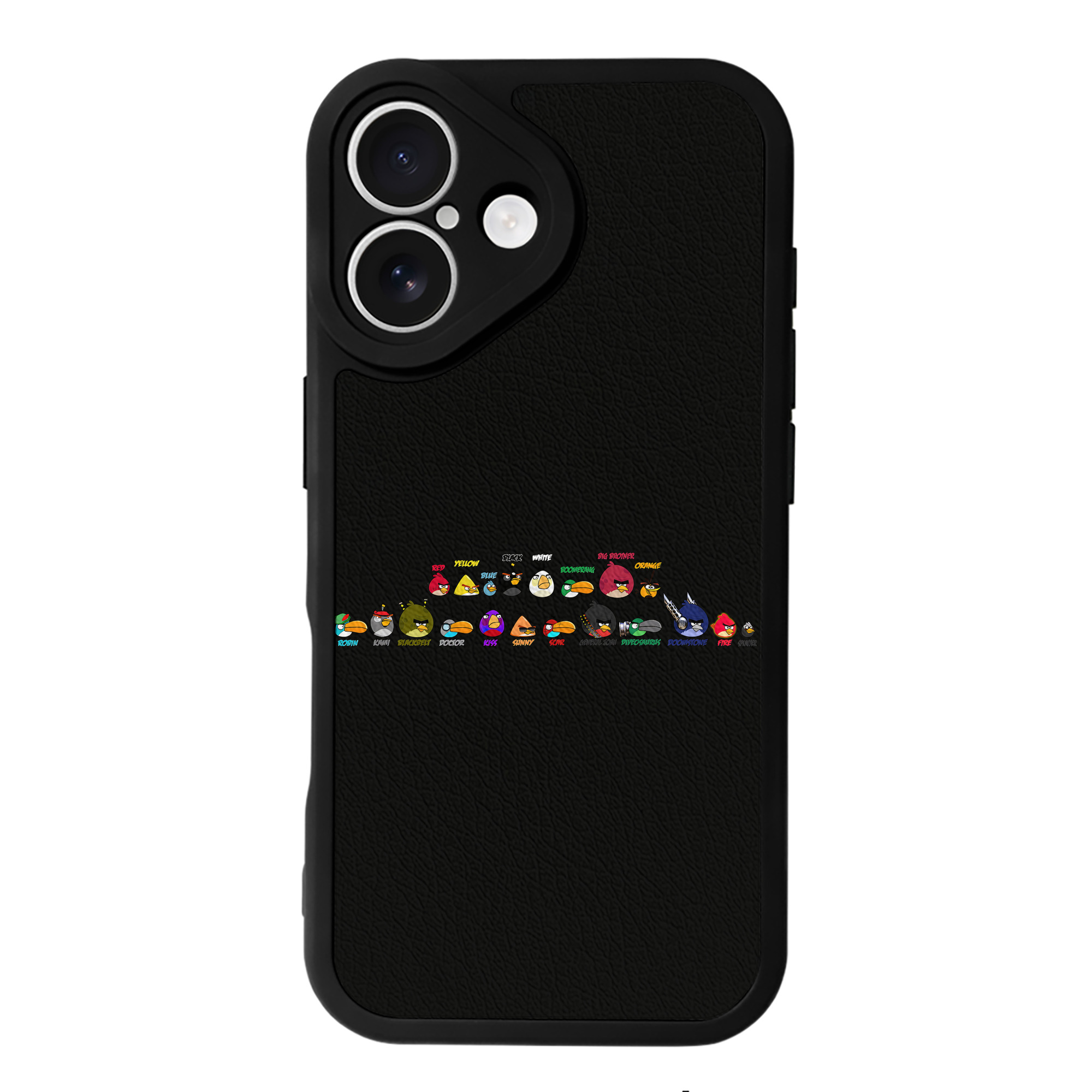 （画像用） Angry Birds アングリーバード 【iPhone 16シリーズ対応】シリコンスマホケース（レザー調） 材質：シリコン